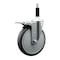 Service Caster 6'' Thermoplastic Rubber Swivel 7/8'' Expanding Stem Caster Total Lock Brake SCC-EXTTL20S614-TPRB-78 - alternate 1